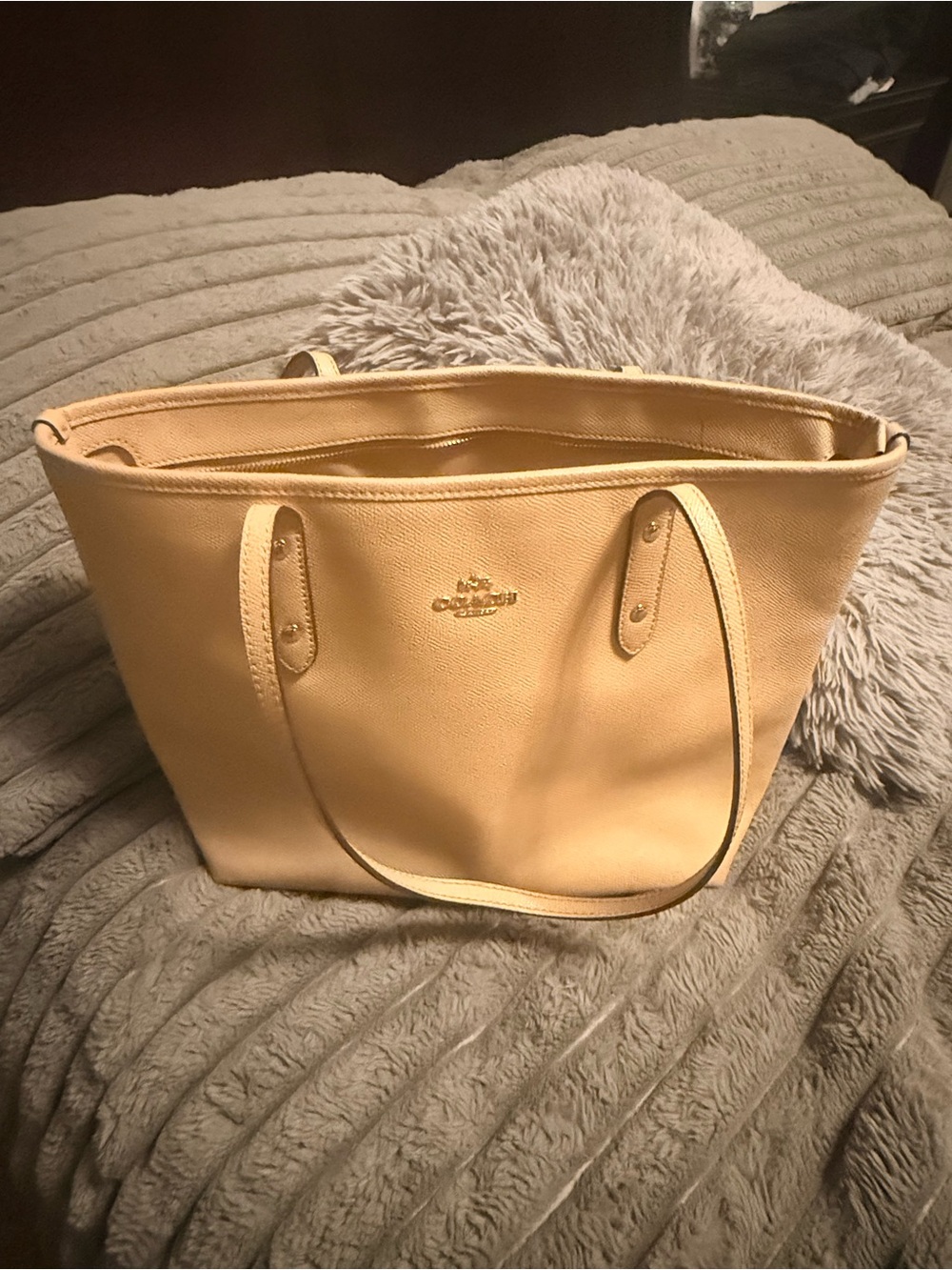 Coach Beige City Tote Bag